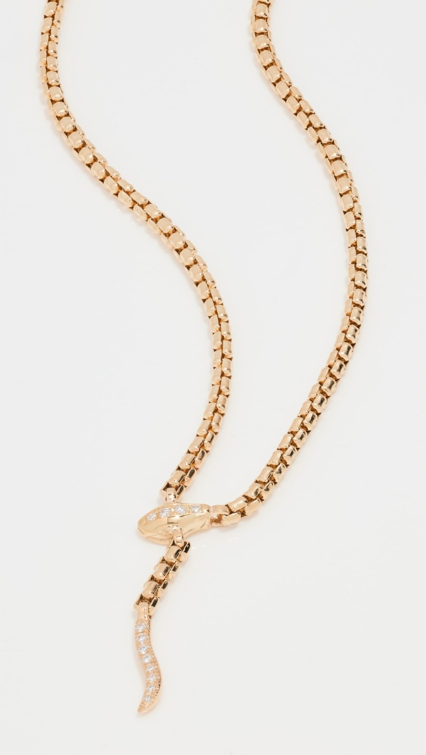 14K Box Chain Snake Necklace  |  Necklaces Jewelry Necklaces