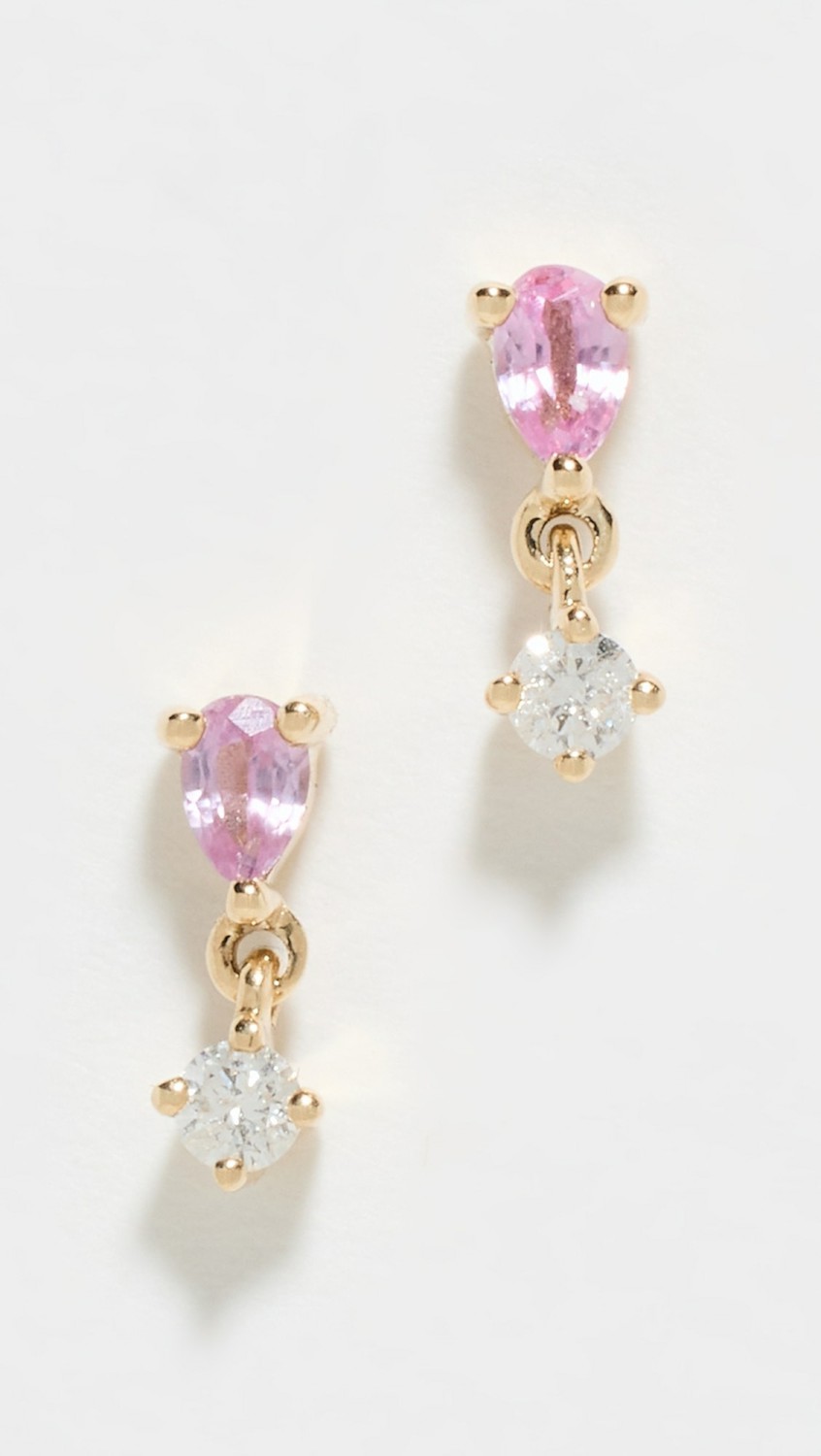 14K Diamond Drop Posts  |  Earrings Earrings Earrings