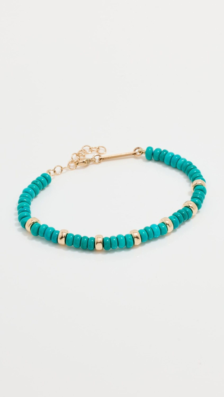 14K Gemstone Beads Bracelet  |  Bracelets Bracelets 14K Yellow Gold/Turquoise