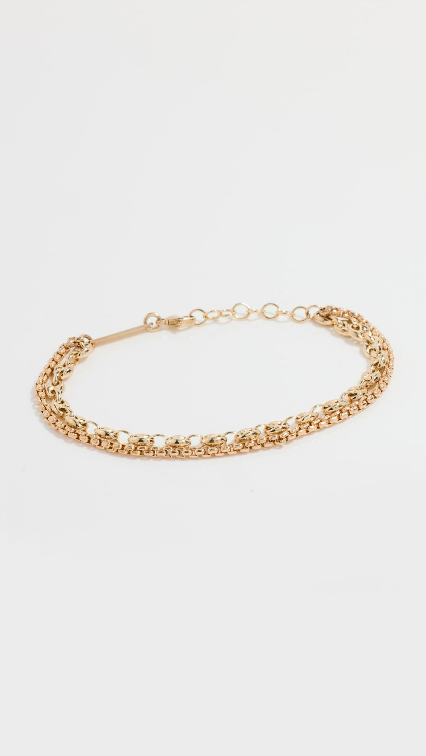 14K Gold Double Chain Bracelet  |  Bracelets Bracelets Bracelets