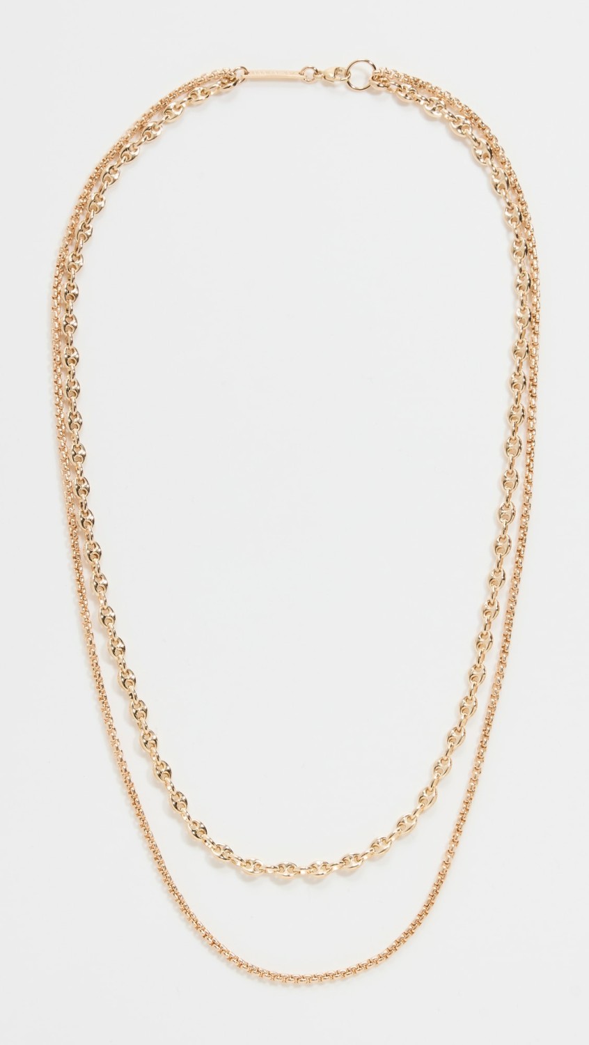 14K Gold Double Chain Necklace  |  Necklaces Jewelry Necklaces