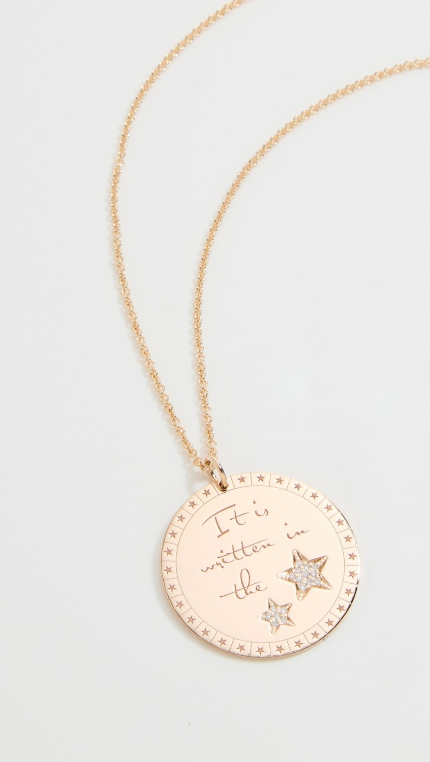 14K Gold Large Mantra Necklace  |  Necklaces Jewelry Necklaces