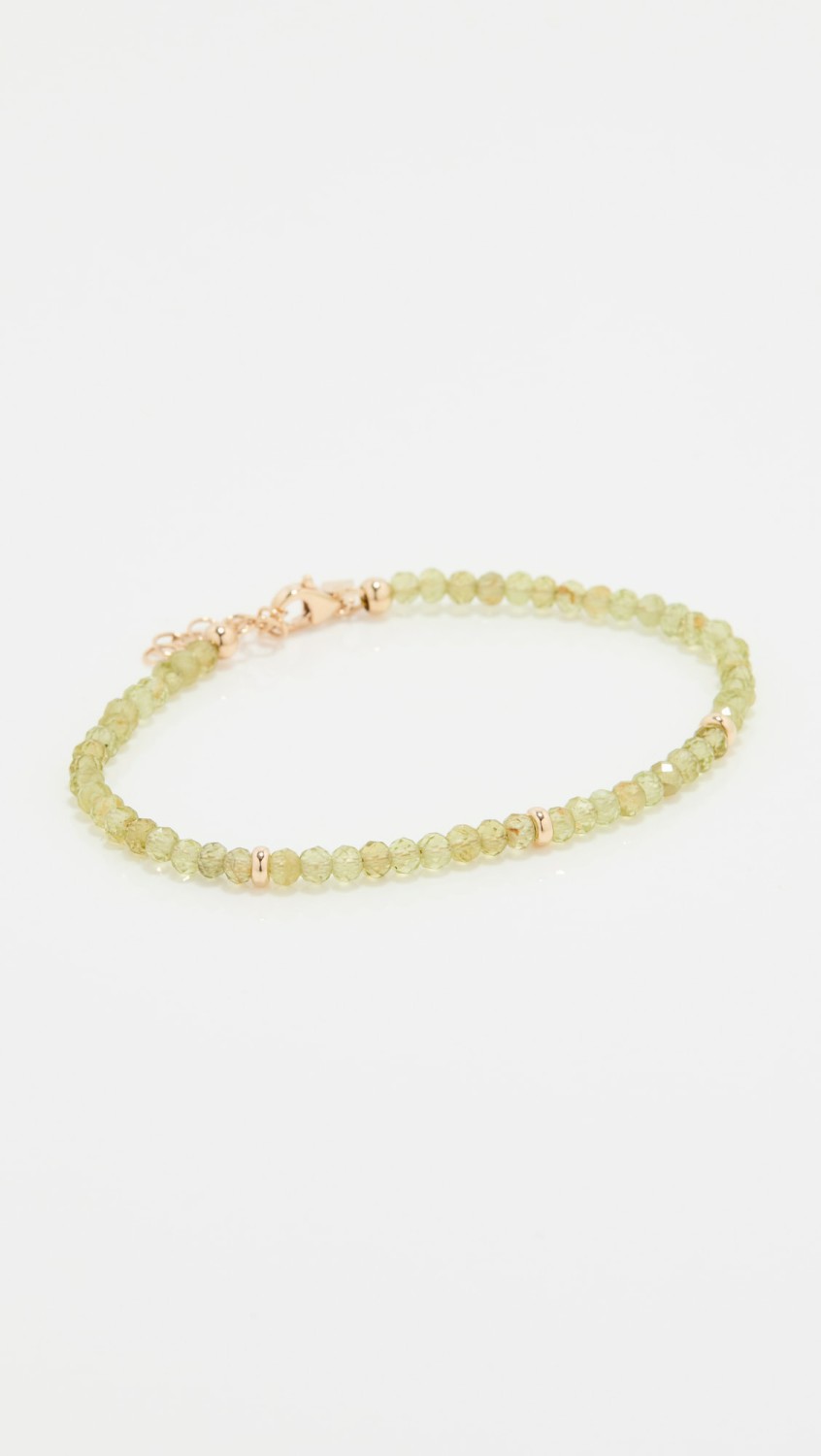 14K Gold Peridot Birthstone Bracelet  |  Bracelets Bracelets 14K Yellow Gold