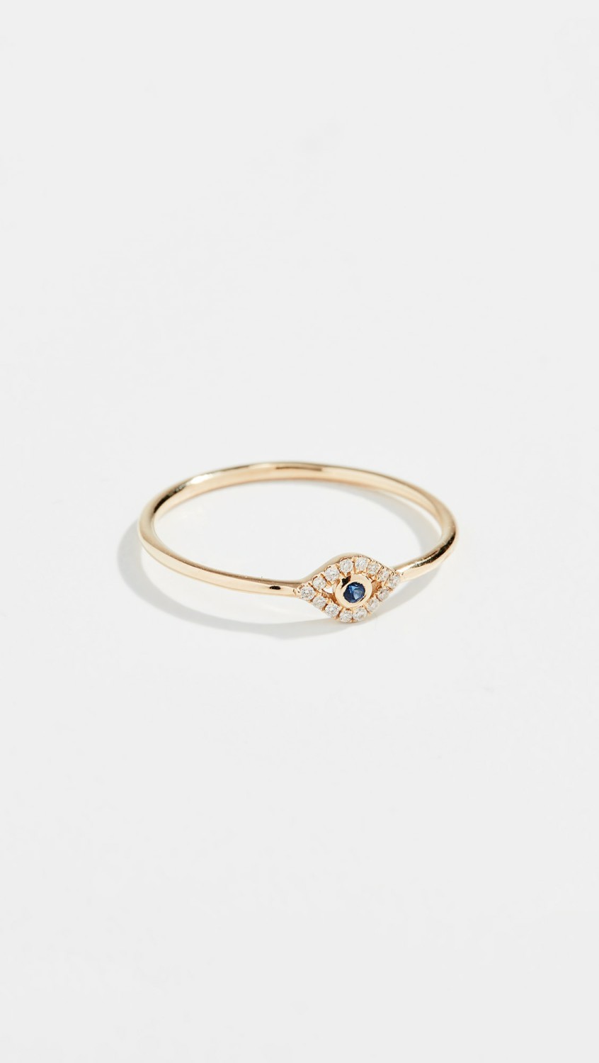 14K Gold Small Evil Eye Ring  |  Rings Jewelry Gold