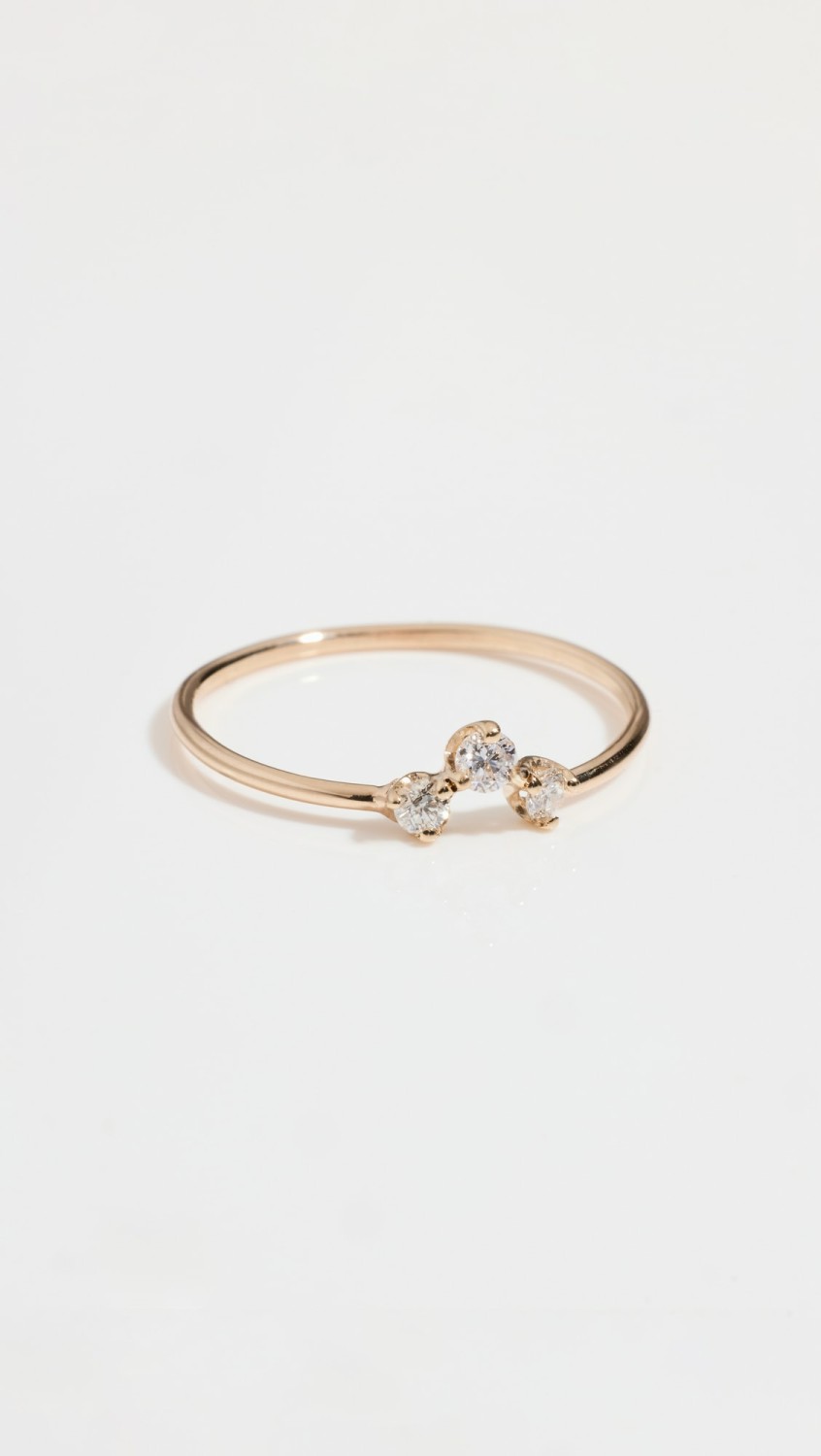 14K Gold Thin Arc Crown Ring  |  Rings Jewelry Rings