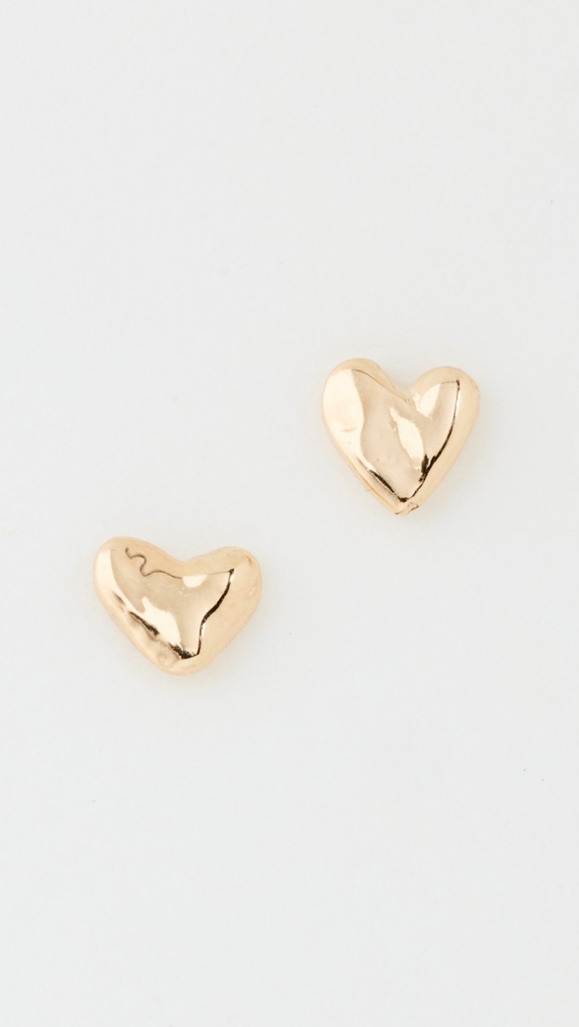 14K Heart Stud Mini Earrings  |  Earrings Earrings Earrings