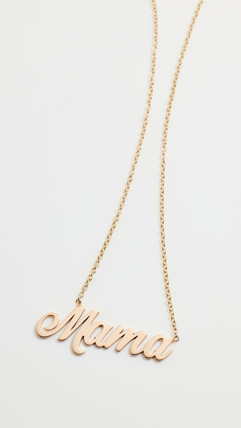 14K Mama Nameplate Necklace  |  Necklaces Jewelry Necklaces