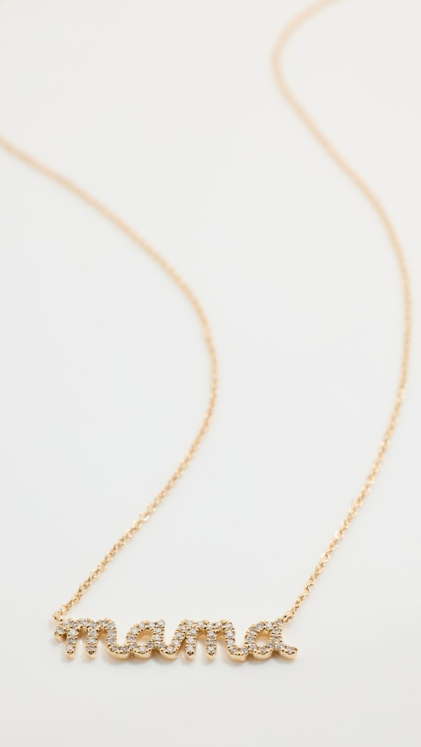 14K Mama Script Necklace  |  Necklaces Jewelry Gold