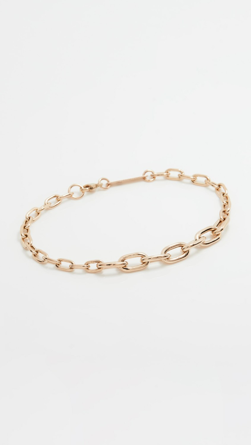 14K Mixed Medium & Xl Square Oval Link Chain Bracelet  |  Bracelets Bracelets Bracelets