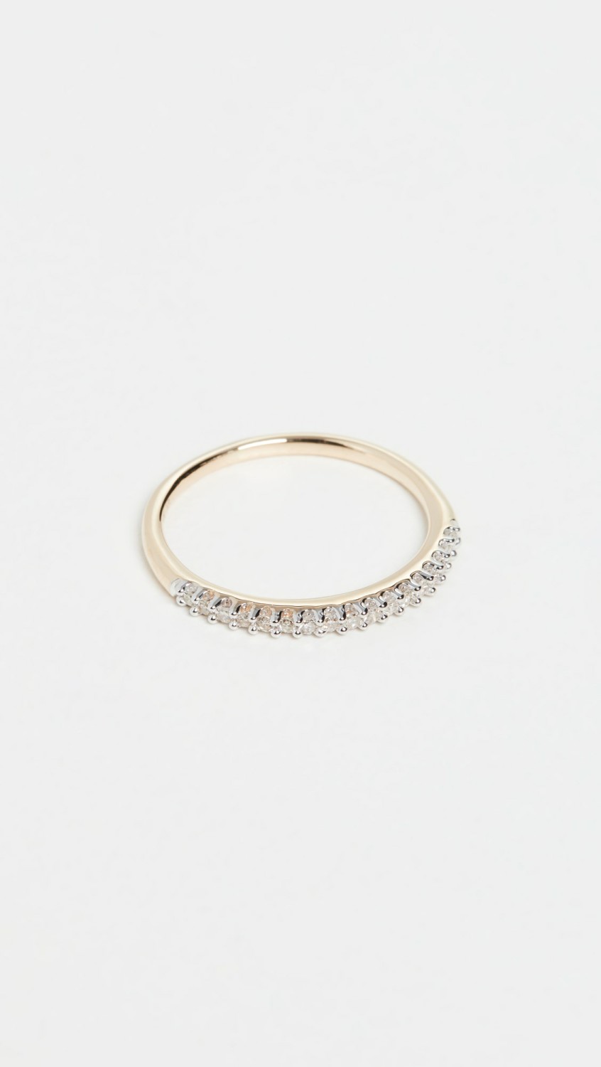 14K Pave Band Ring  |  Rings Jewelry Gold