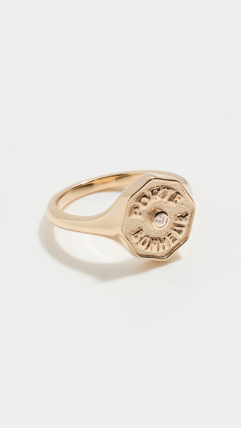 14K Pb Signet Ring  |  Rings Jewelry Diamond/Gold