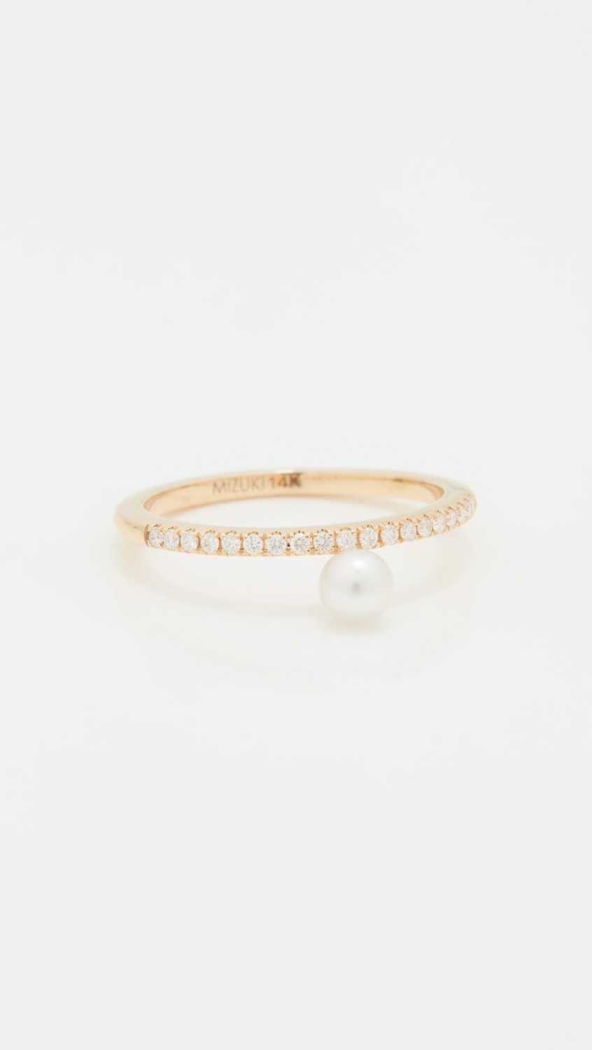 14K Pearl Pave Ring  |  Rings Jewelry Gold/Pearl