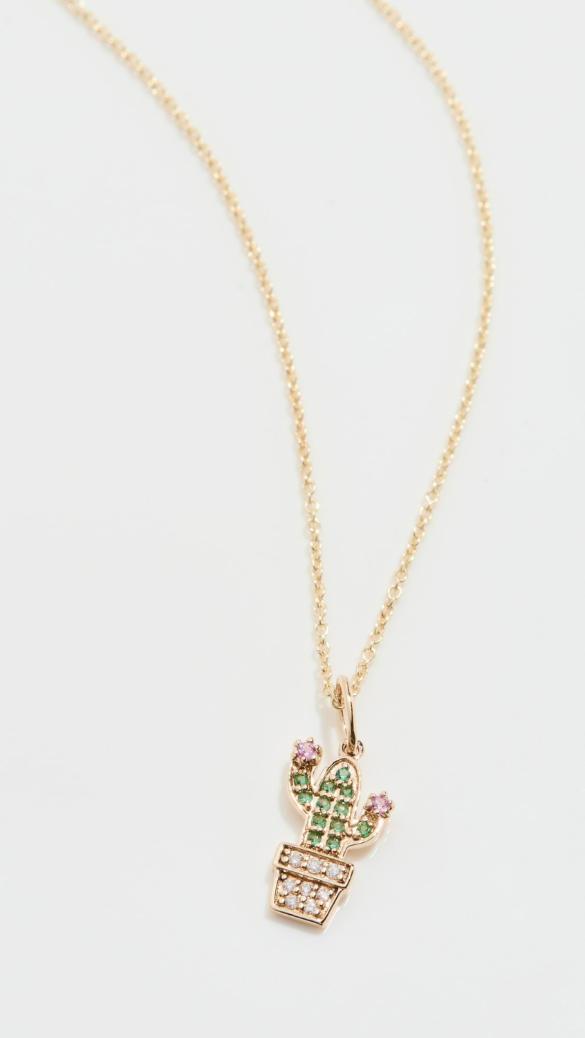 14K Small Potted Cactus Necklace  |  Necklaces Jewelry Necklaces