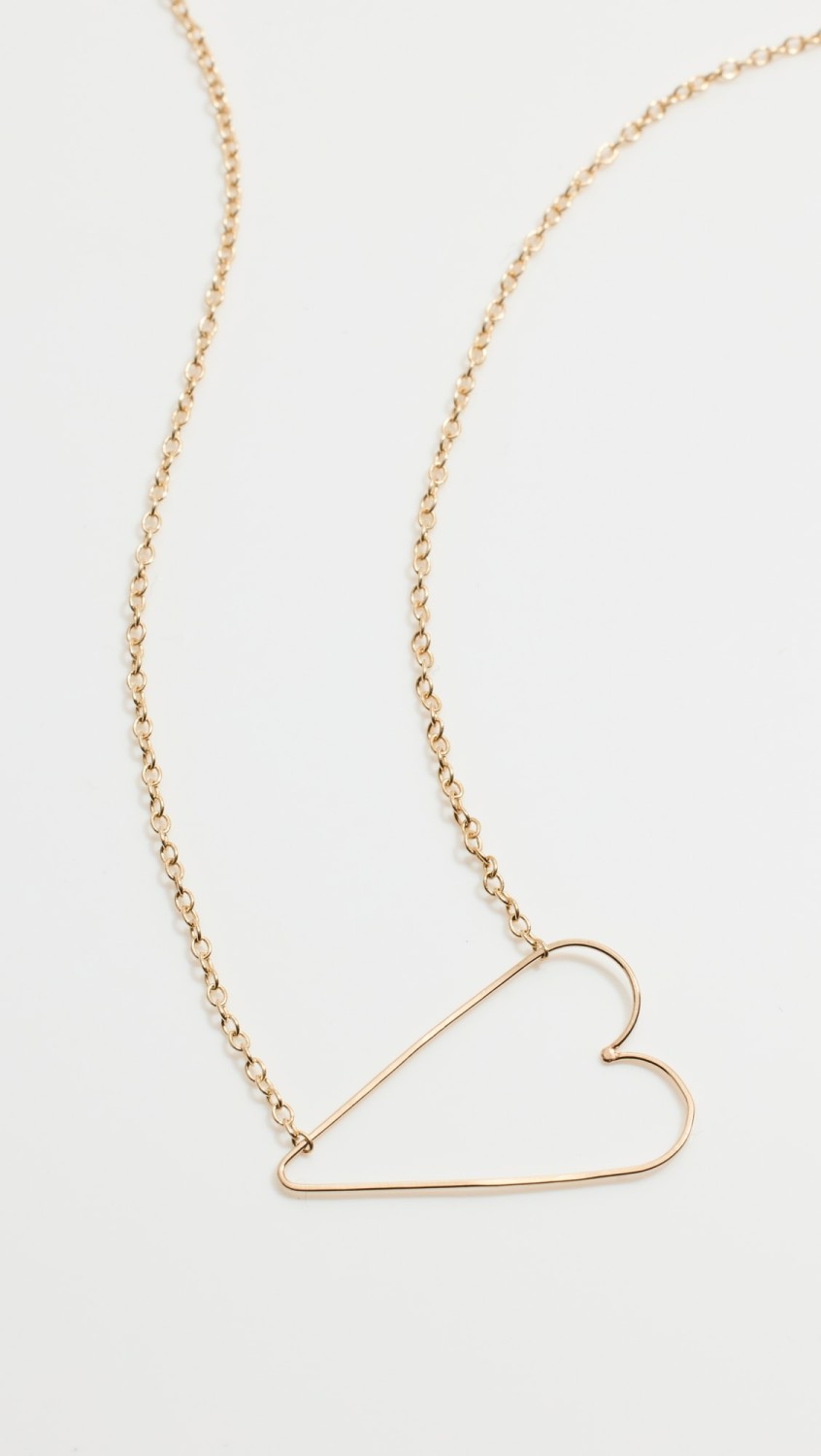 14K Tiny Anchored Heart Necklace  |  Necklaces Jewelry Necklaces