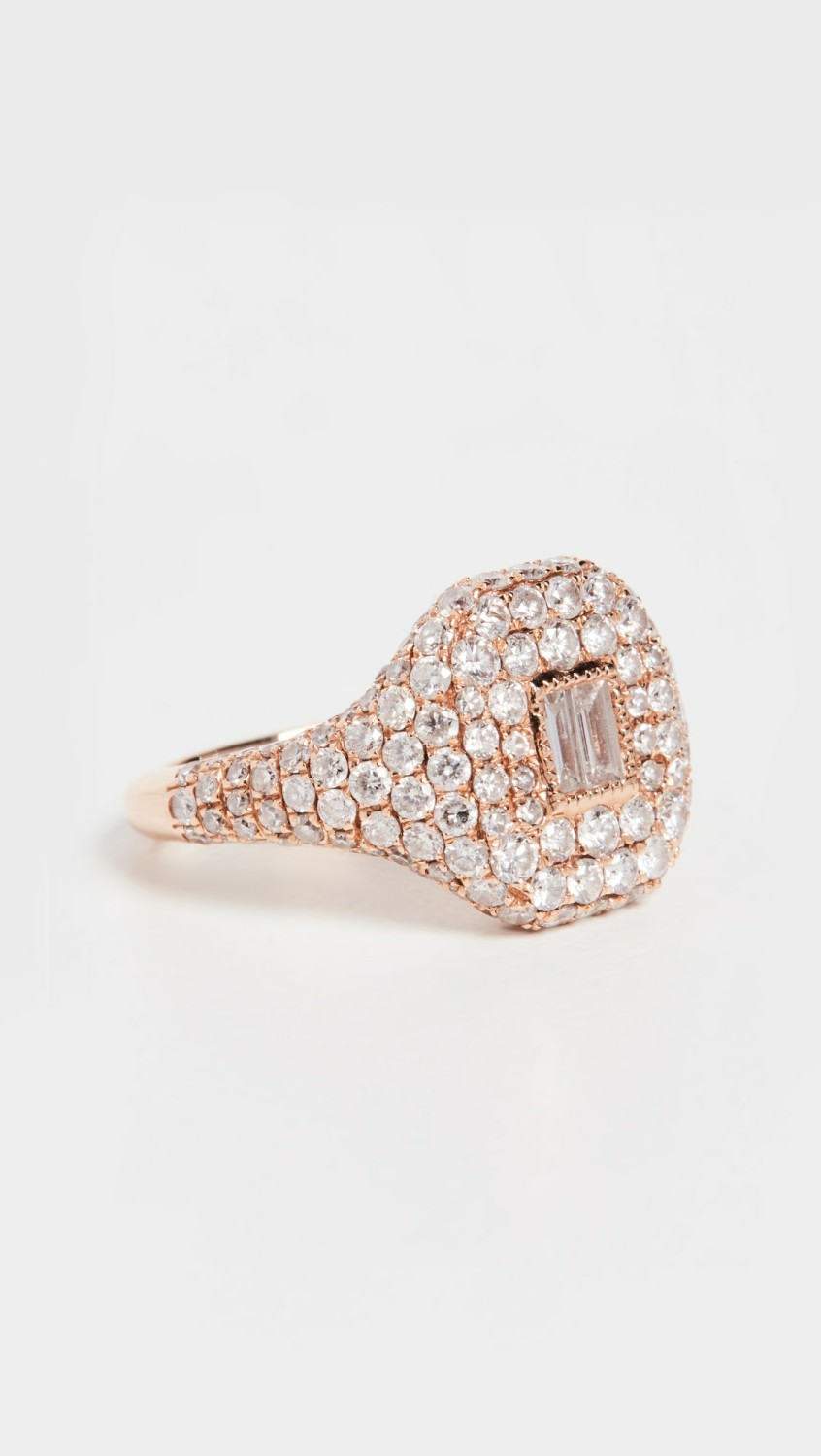 18K Essential Pave Pinky Ring  |  Rings Jewelry Rings