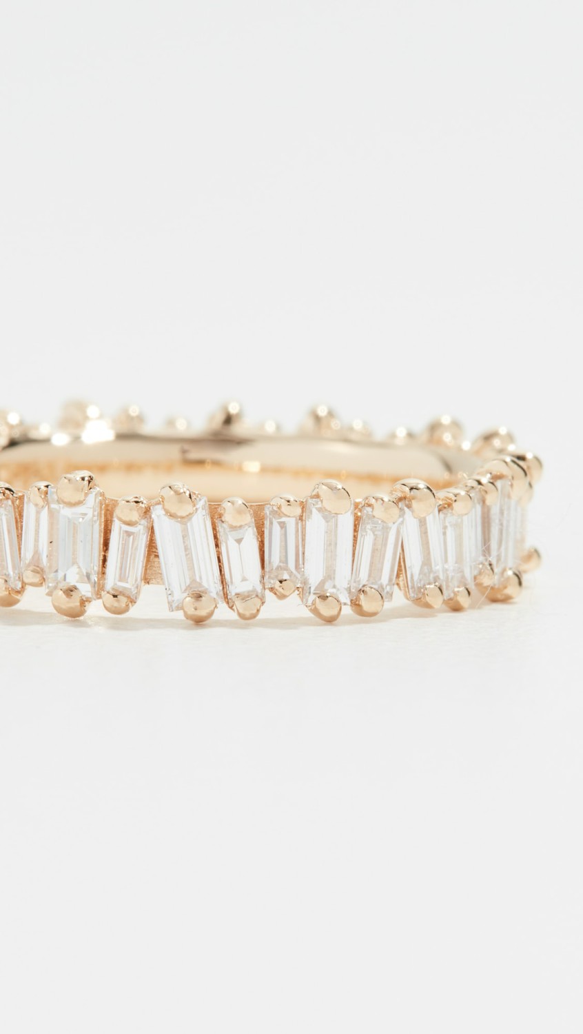 18K Gold Diamond Baguette Ring  |  Rings Jewelry Rings