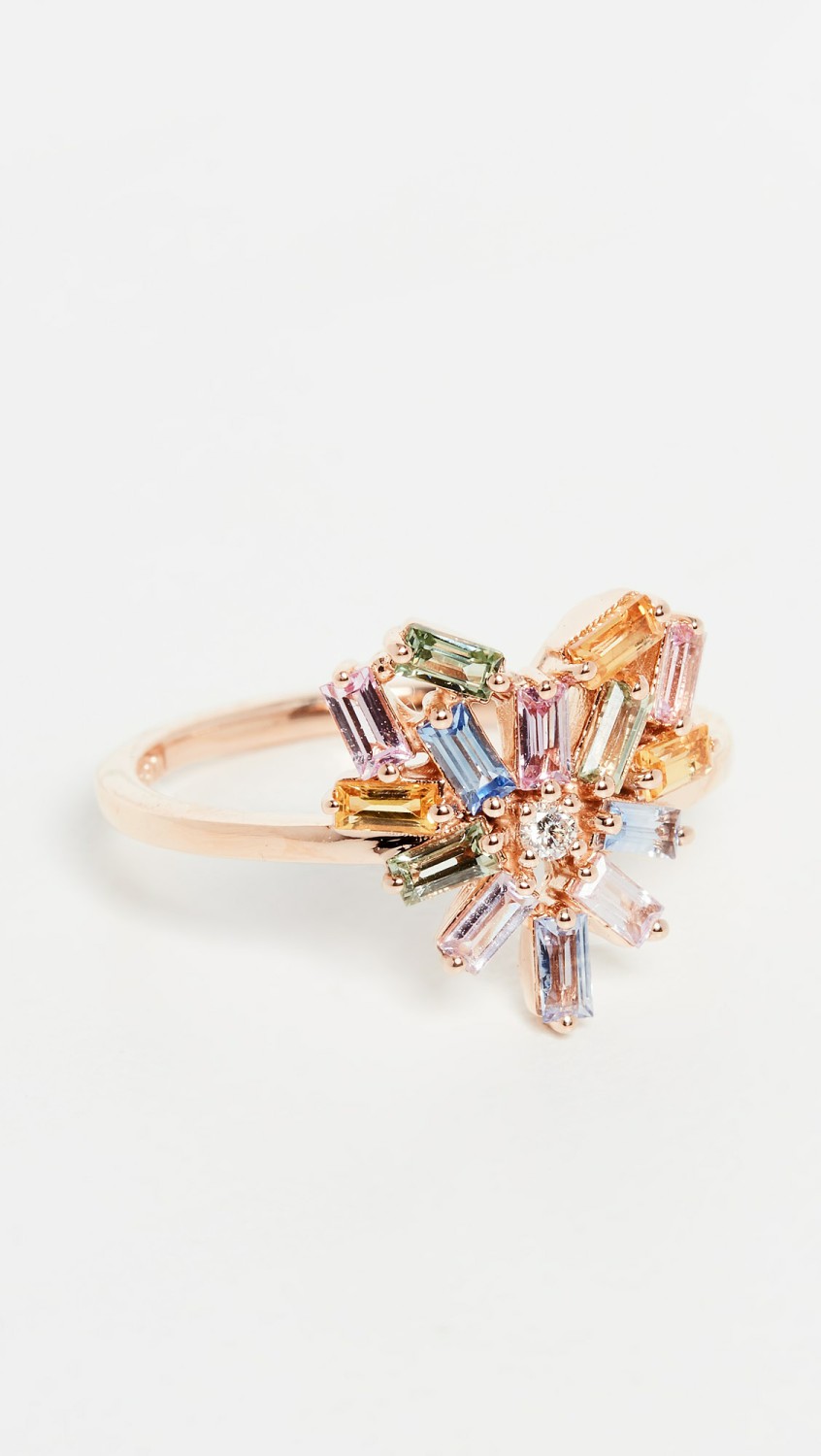 18K Rose Gold Pastel Fireworks Small Ring  |  Rings Jewelry Rings