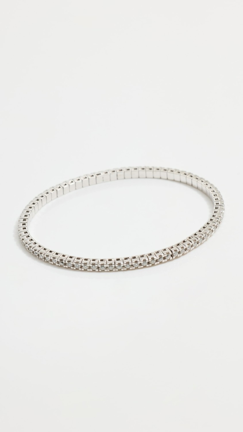 18K Round Diamond Tennis Stretch Bracelet  |  Bracelets Bracelets Bracelets