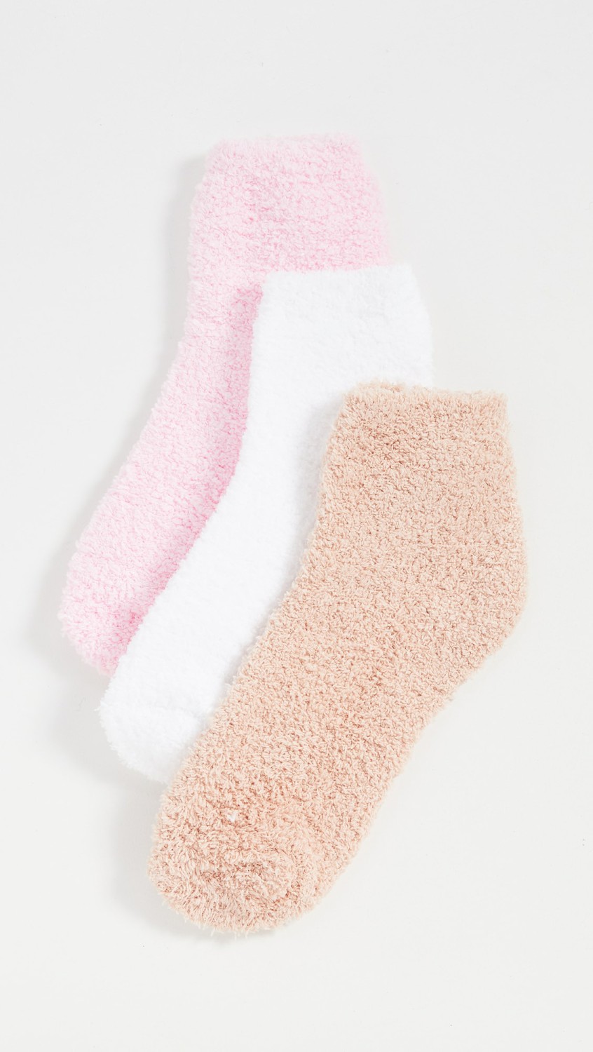 3 Pack Cozy Ankle Socks  |  Socks & Tights Accessories Ivory/Blush/Dusty