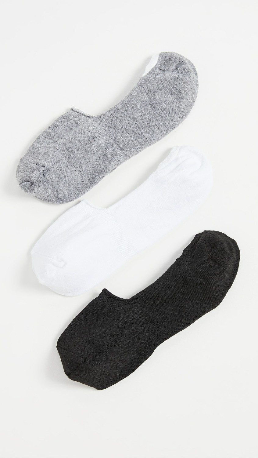 3 Pack Liner Socks  |  Socks & Tights Accessories Grey/White/Black