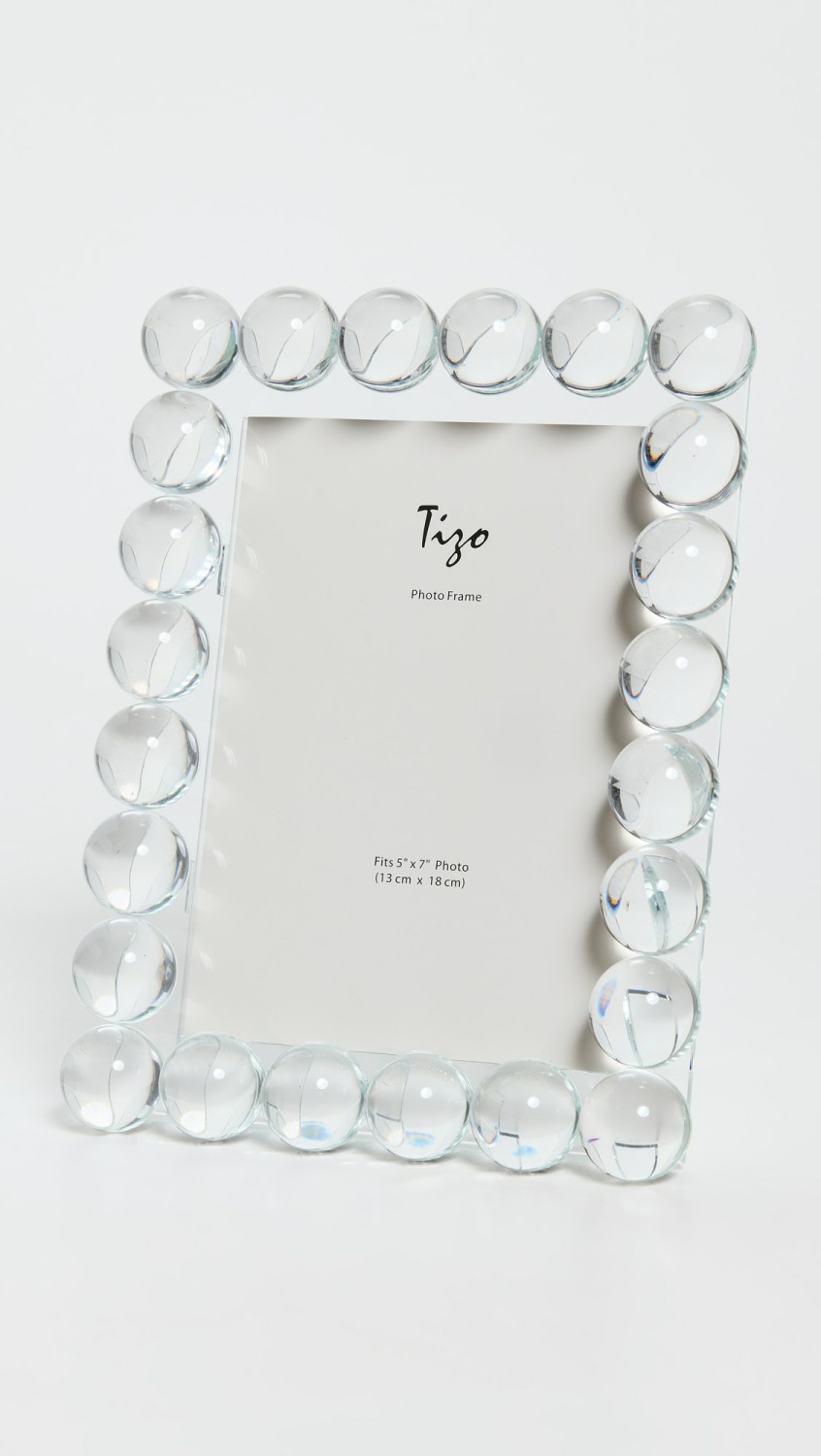 5X7 Crystal Glass Bubble Frame  |  Décor Décor Clear