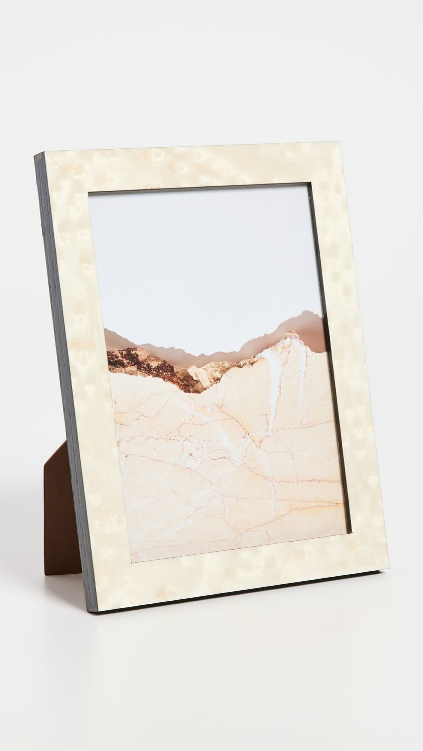 5X7 Italian White Burl Wood Frame  |  Décor Décor Décor