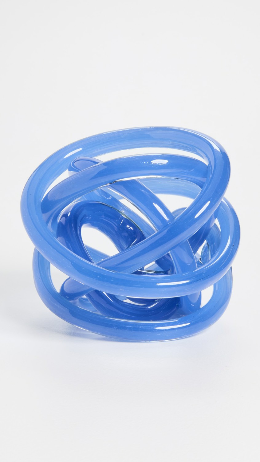 6″ Handblown Glass Knot  |  Décor Décor Blue