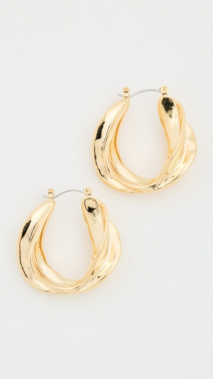 Abstract Gold Hoops  |  Earrings Earrings Earrings