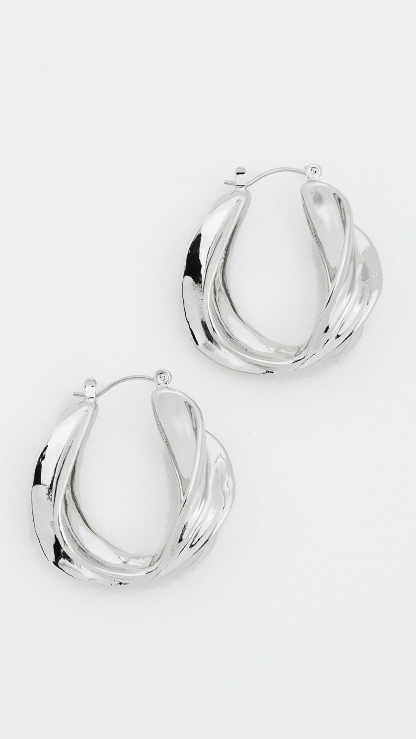 Abstract Silver Hoops  |  Earrings Earrings Earrings