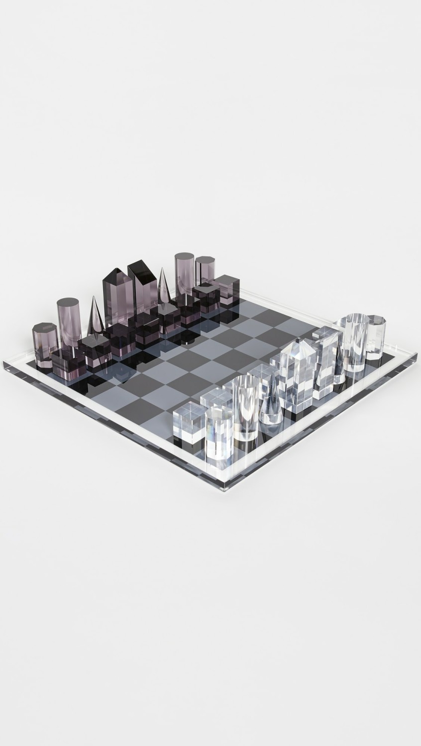 Acrylic Chess Board  |  Décor Décor Black/Clear