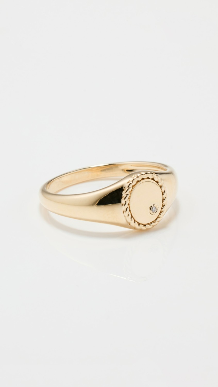 Baby Chevaliere Ovale Gold Ring  |  Rings Jewelry Rings