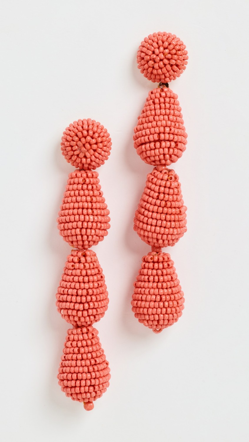 Beaded Earrings  |  Earrings Earrings Coral