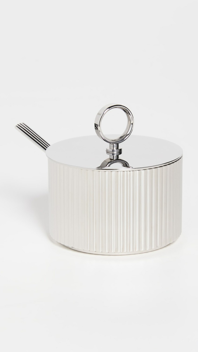 Bernadotte Sugar Bowl & Spoon  |  Tabletop Home Silver