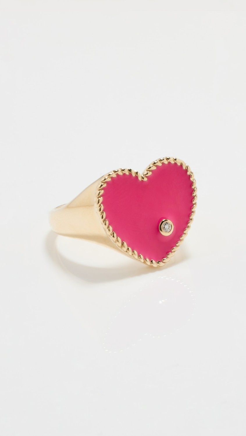 Chevaliere Coeur Neon Rose Ring  |  Rings Jewelry Rings