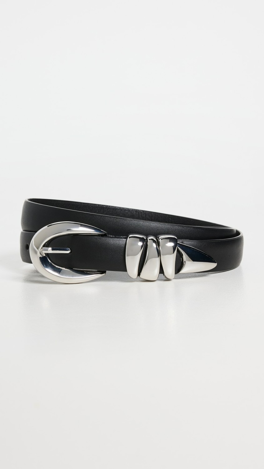 Chunky Metal Leather Belt  |  Belts Accessories Belts