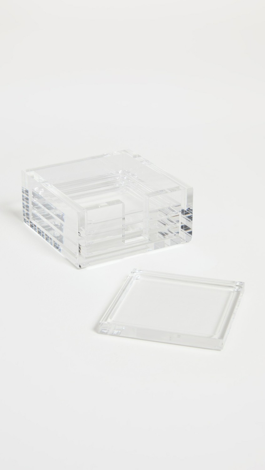 Clear Acrylic Coasters  |  Tabletop Home Clear