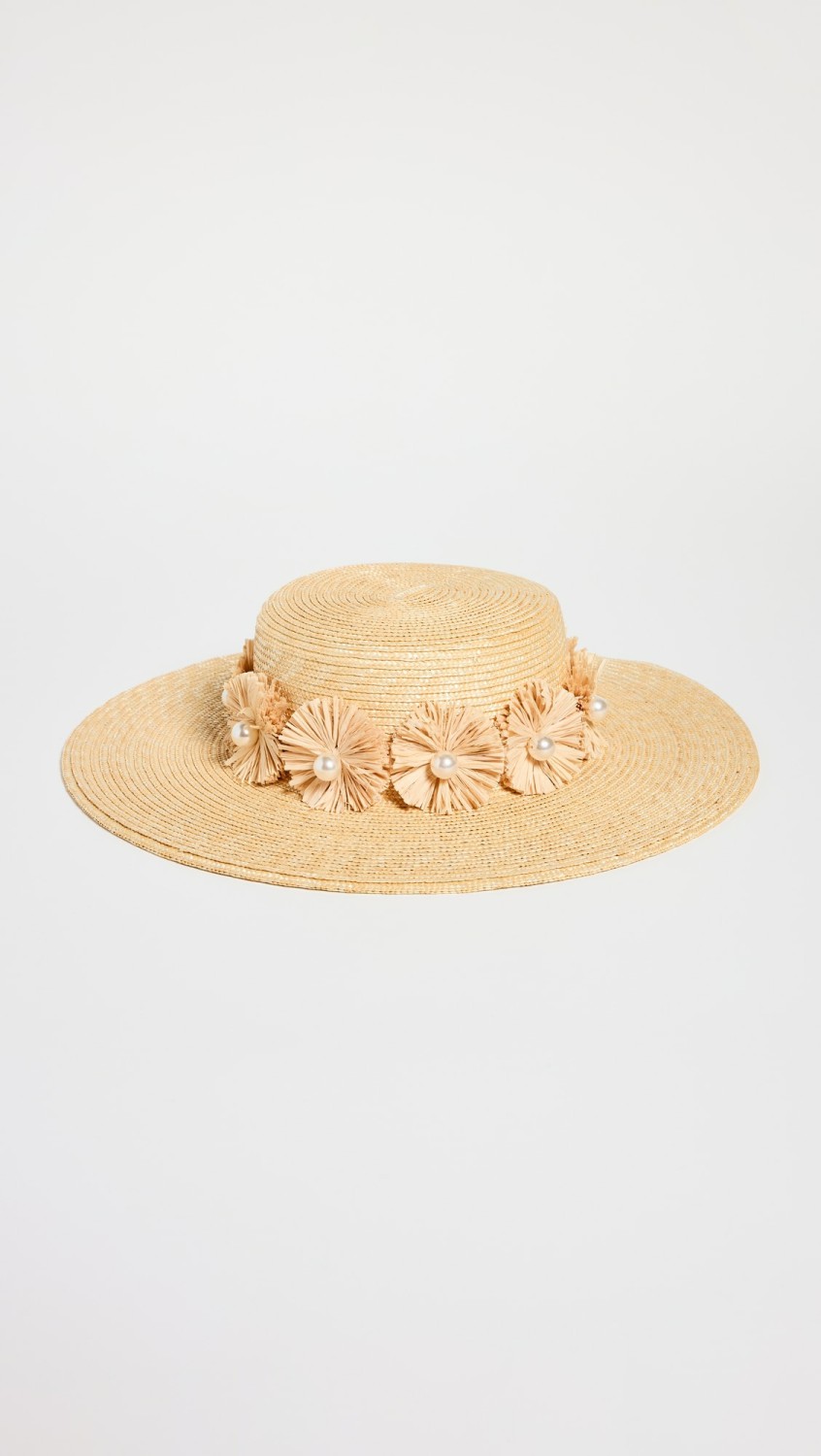 Confetti Embellished Straw Hat  |  Hats Accessories Hats