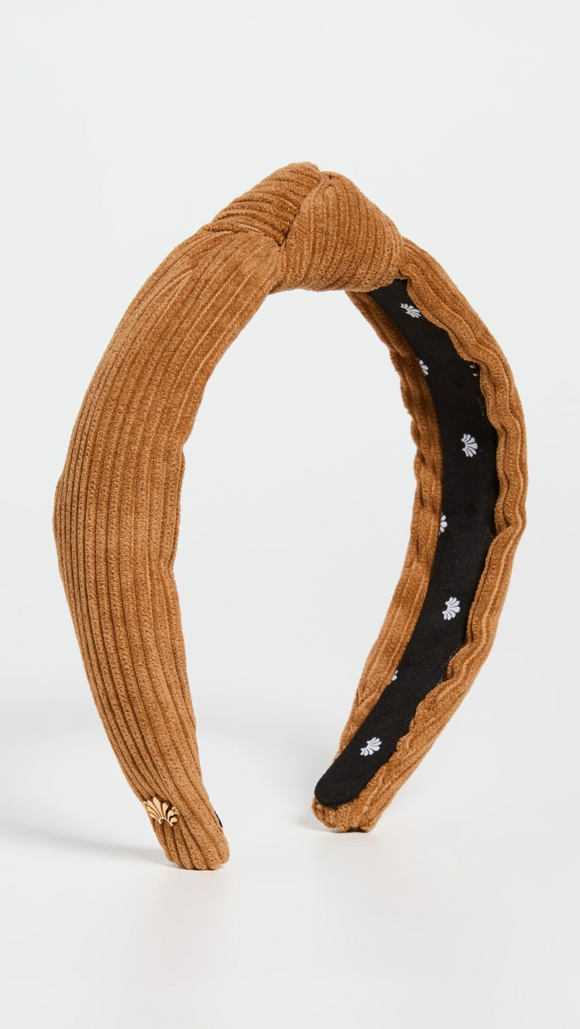 Corduroy Slim Knotted Headband  |  Hair Accessories Accessories Camel