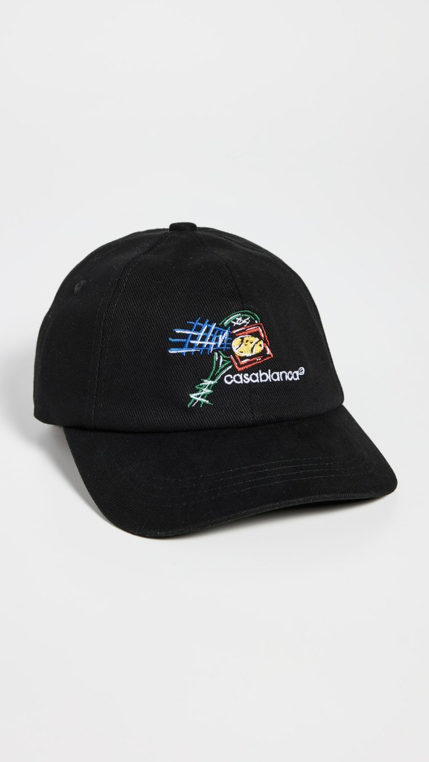 Croquis De Tennis Embroidered Cap  |  Hats Accessories Black