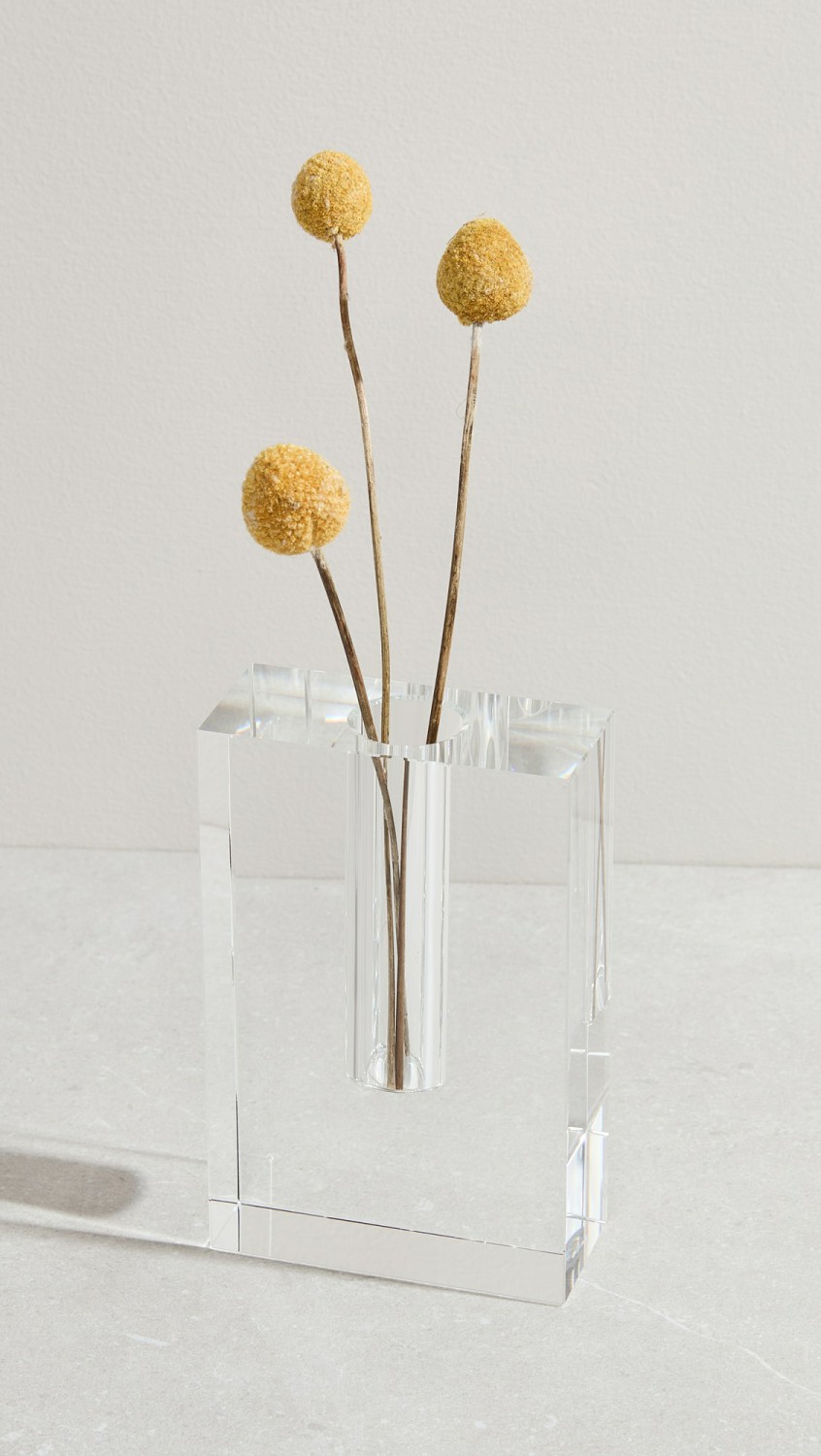 Crystal Glass Bud Vase  |  Décor Décor Clear