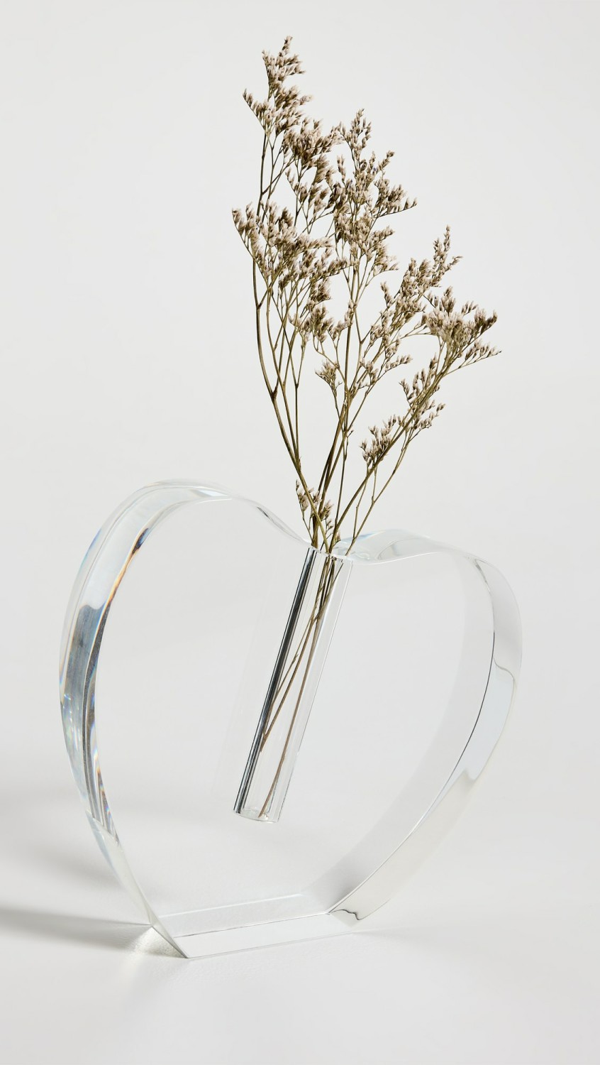 Crystal Heart Vase Large  |  Décor Décor Clear