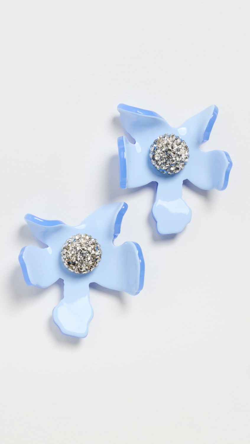 Crystal Lily Button Earrings  |  Earrings Earrings Earrings