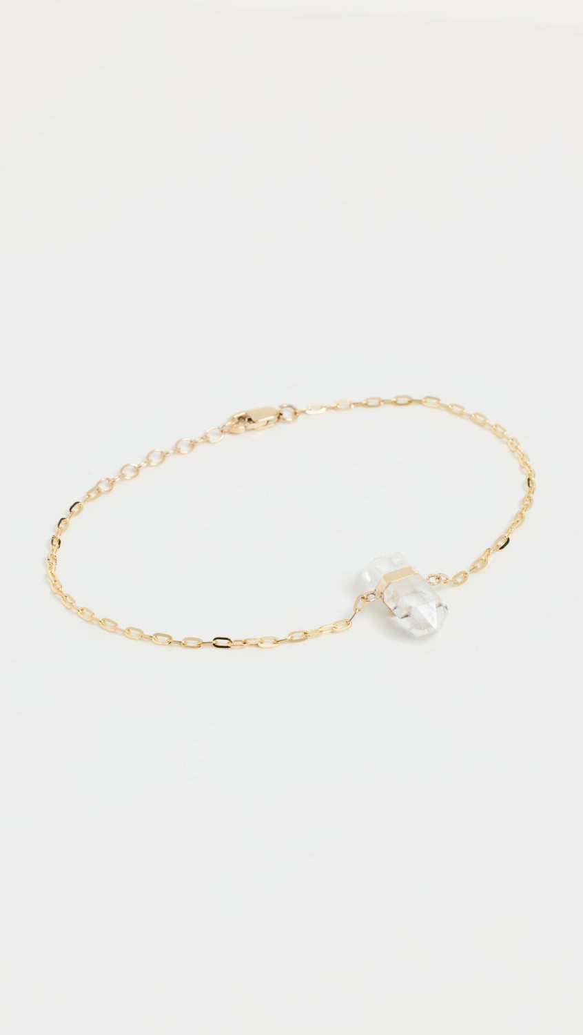 Crystal Quartz Gold Chain Bracelet  |  Bracelets Bracelets Bracelets