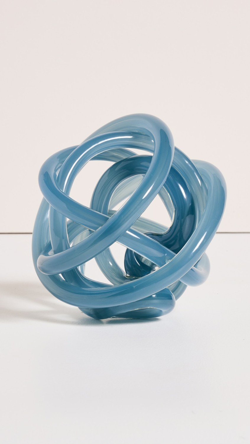 Decorative Glass Knot – Smokey Blue  |  Décor Décor Décor