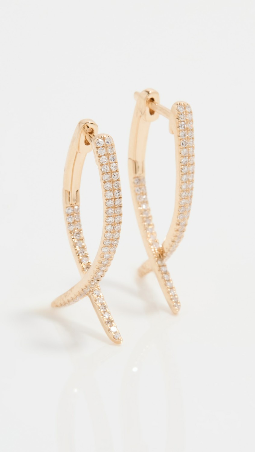 Diamond Loop Hoop Earrings  |  Earrings Earrings Earrings