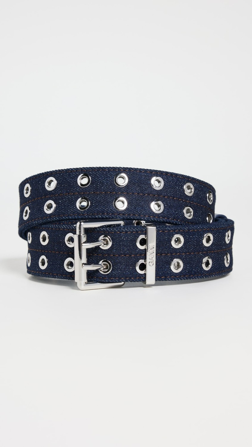 Double Eyelet Denim Belt  |  Belts Accessories Belts