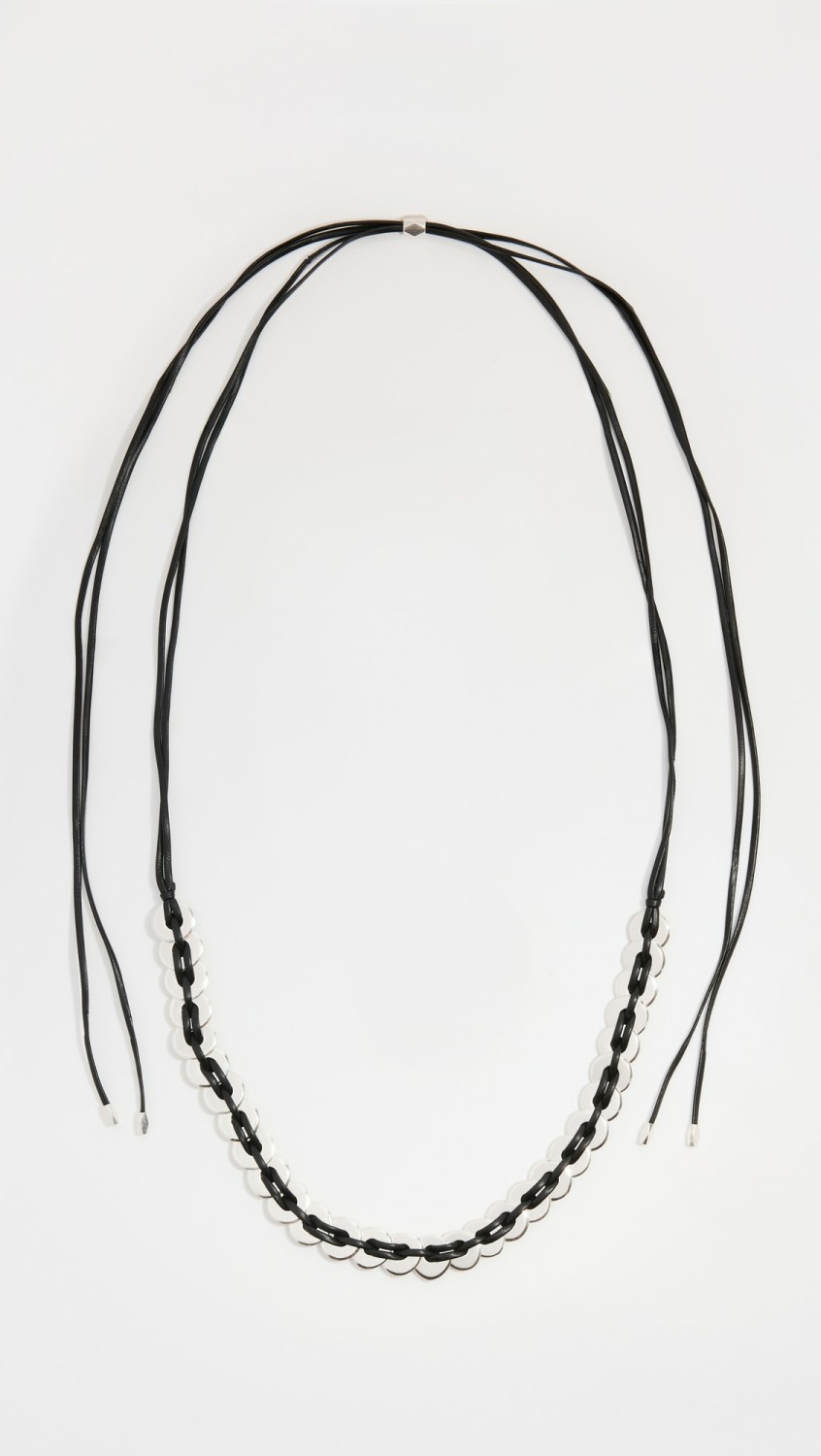 Echarpe Necklace  |  Necklaces Jewelry Black/Silver