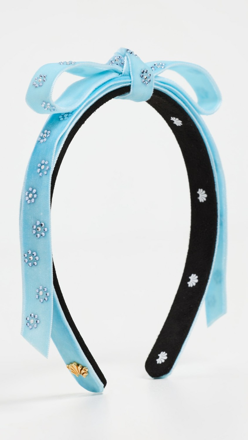 Embellished Bardot Slim Ribbon Headband  |  Hair Accessories Accessories Blue