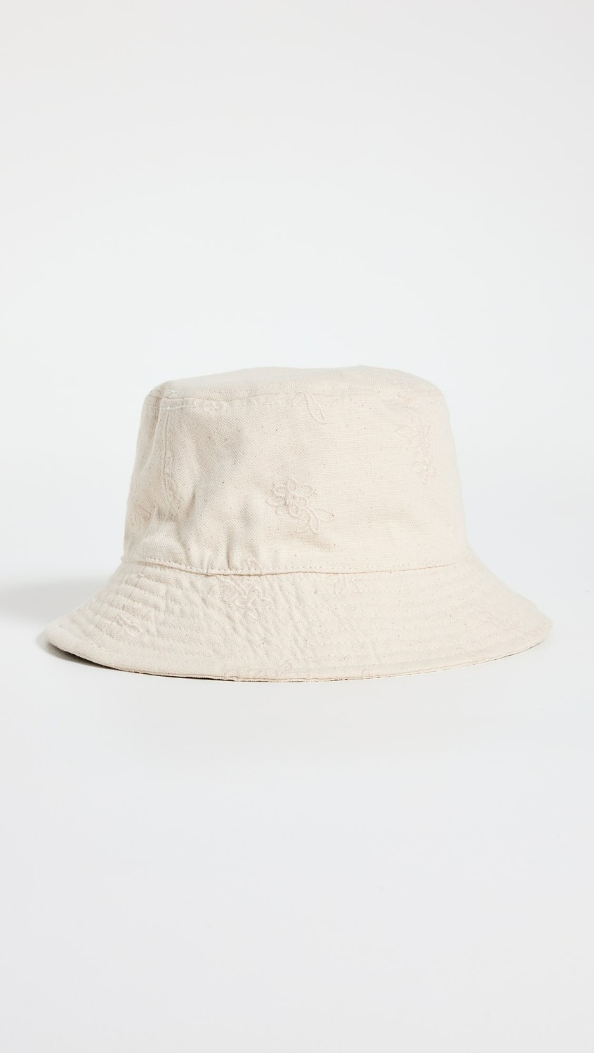 Embroiderd Bucket Hat  |  Hats Accessories Antique Cream