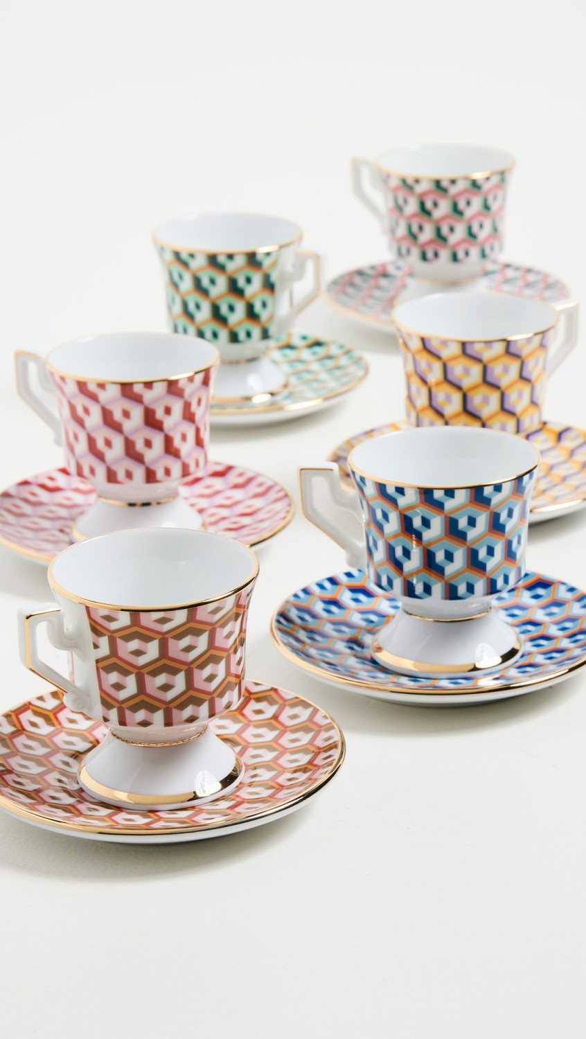 Espresso Cup Set Of 6  |  Tabletop Home Cubi Mix